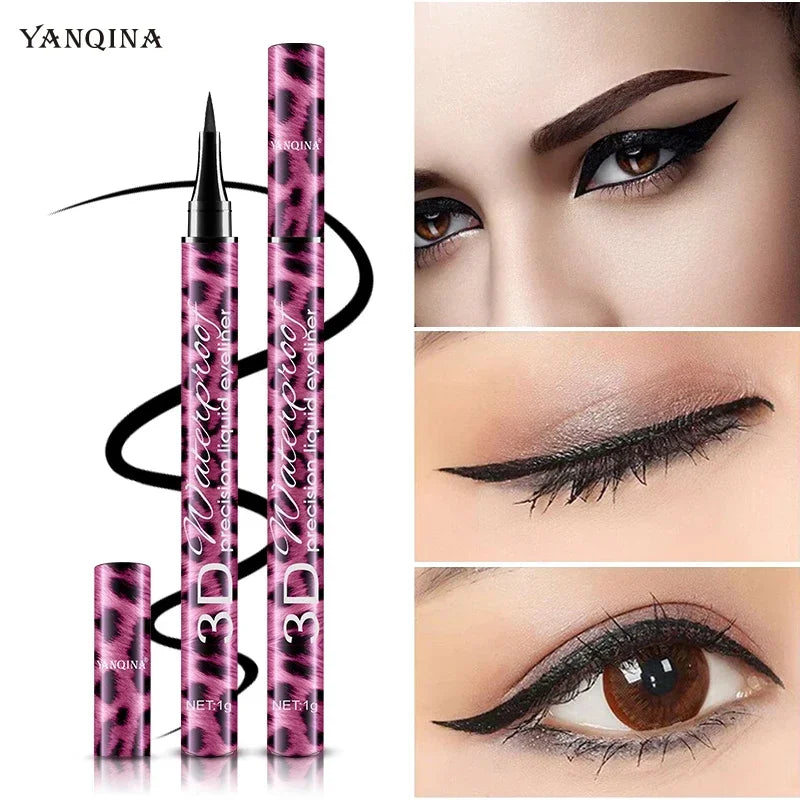 Liquid Eyeliner Pencil+4D Waterproof Mascara Set Cosmetics Eye Liner Thick Curling Mascara Eyebrow Pencil Eyes Makeup