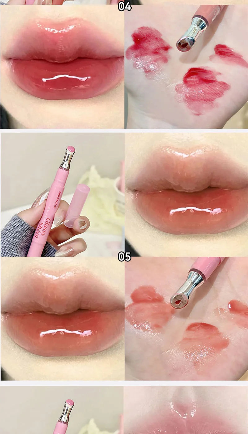 Pinkyfocus Moisturizing, Natural, Easy to Apply, Lipgloss-Has a Water-Gloss Finish, Does Not Stick to the Cup, Does Not Show Lip Lines, Is Non-Sticky, Enhances Lip Volume, Brightens the Complexion, High-End Versatile Korean-S
